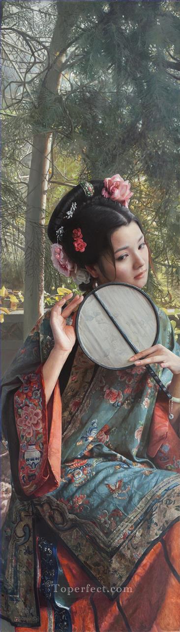 南京の美しい中国の女の子油絵